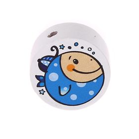 Motif bead disc fish small 'blue' 56 in stock 